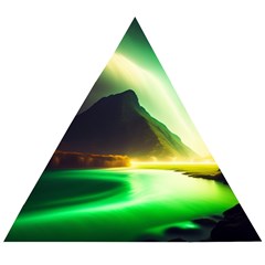 Aurora Lake Neon Colorful Wooden Puzzle Triangle by Bangk1t