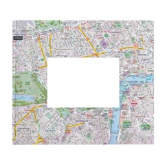 London City Map White Wall Photo Frame 5  X 7  by Bedest
