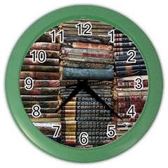 Pile Of Books Photo Of Assorted Book Lot Backyard Antique Store Color Wall Clock
