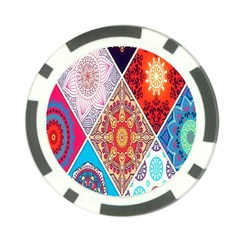 Mandala Pattern, Desenho, Designs, Glitter, Pattern Poker Chip Card Guard