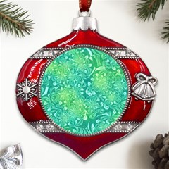 Retro-03 Metal Snowflake And Bell Red Ornament