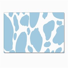 Cow Print, Aesthetic, Y, Blue, Baby Blue, Pattern, Simple Postcard 4 x 6  (pkg Of 10)
