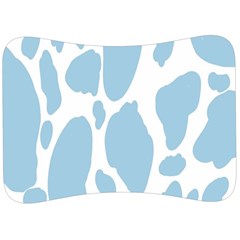 Cow Print, Aesthetic, Y, Blue, Baby Blue, Pattern, Simple Velour Seat Head Rest Cushion