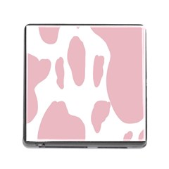Cow Print, Pink, Design, Pattern, Animal, Baby Pink, Simple, Memory Card Reader (square 5 Slot)