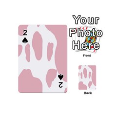 Cow Print, Pink, Design, Pattern, Animal, Baby Pink, Simple, Playing Cards 54 Designs (mini)