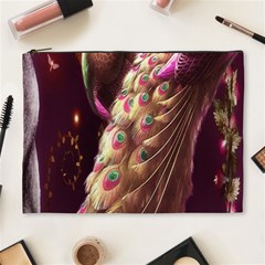 Peacock Dream, Fantasy, Flower, Girly, Peacocks, Pretty Cosmetic Bag (xl)