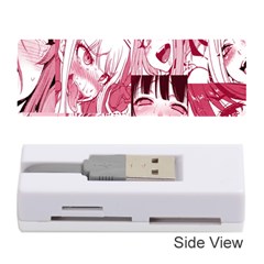 Ahegao Pink, Anime, Girl, Girlface, Girls, Pattern, White, Hd Memory Card Reader (stick)
