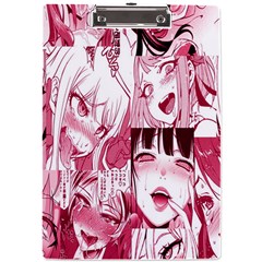 Ahegao Pink, Anime, Girl, Girlface, Girls, Pattern, White, Hd A4 Acrylic Clipboard