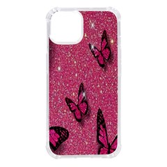 Butterfly, Girl, Pink, Wallpaper Iphone 14 Tpu Uv Print Case by nateshop