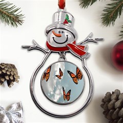 Aesthetic Butterfly , Butterflies, Nature, Metal Snowman Ornament