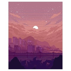 Aesthetic Pixel Art Landscape Drawstring Bag (small)