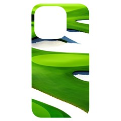 Golf Course Par Green Iphone 14 Pro Black Uv Print Case by Sarkoni