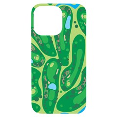 Golf Course Par Golf Course Green Iphone 14 Pro Max Black Uv Print Case by Sarkoni