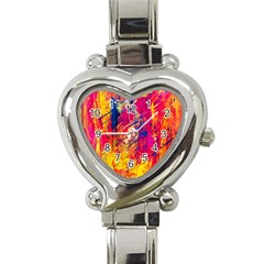Abstract Design Calorful Heart Italian Charm Watch