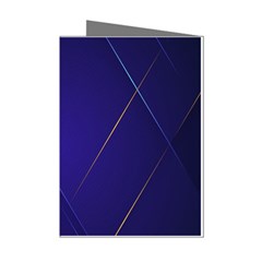 Blue Abstraction Background, Material Design, Paper Mini Greeting Cards (pkg Of 8)