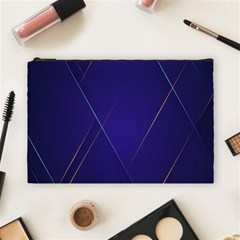 Blue Abstraction Background, Material Design, Paper Cosmetic Bag (large)