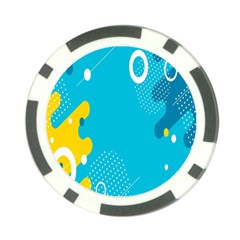 Blue Yellow Abstraction, Creative Backgroun Poker Chip Card Guard (10 Pack)