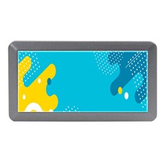Blue Yellow Abstraction, Creative Backgroun Memory Card Reader (mini)