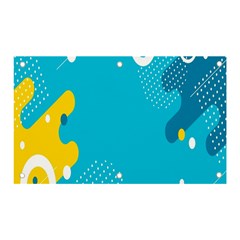 Blue Yellow Abstraction, Creative Backgroun Banner And Sign 5  X 3 