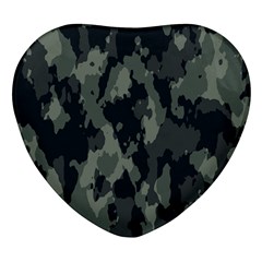 Comouflage,army Heart Glass Fridge Magnet (4 Pack)