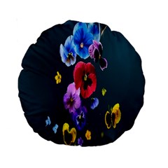 Falling Flowers, Art, Coffee Cup, Colorful, Creative, Cup Standard 15  Premium Round Cushions