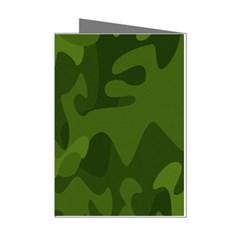 Green Camouflage, Camouflage Backgrounds, Green Fabric Mini Greeting Cards (pkg Of 8)