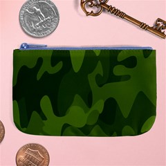 Green Camouflage, Camouflage Backgrounds, Green Fabric Large Coin Purse