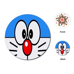 Doraemon Face, Anime, Blue, Cute, Japan Playing Cards Single Design (round)