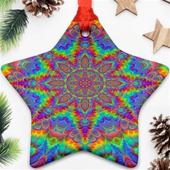 Mandala, Pattern, Abstraction, Colorful, Hd Phone Star Ornament (two Sides)