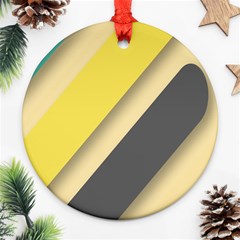 Minimalist, Abstract, Android, Background, Desenho Round Ornament (two Sides)
