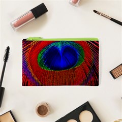 Peacock-feathers,blue 1 Cosmetic Bag (xs)