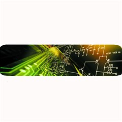 Machine Technology Circuit Electronic Computer Technics Detail Psychedelic Abstract Pattern Large Bar Mat