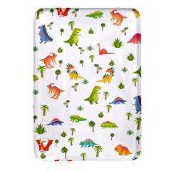 Baby Dino Seamless Pattern Rectangular Glass Fridge Magnet (4 Pack)