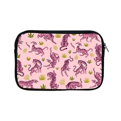 Pink Tigers And Tropical Leaves Patern Apple Ipad Mini Zipper Cases by Sarkoni