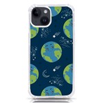 Seamless Pattern Cartoon Earth Planet iPhone 14 TPU UV Print Case Front