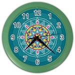 Abstract Digital Artwork Color Wall Clock Front