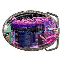Retro City Pixel Belt Buckles by Sarkoni