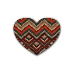Pattern Knitting Texture Rubber Coaster (heart) by Grandong