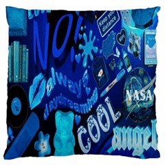Really Cool Blue, Unique Blue Large Premium Plush Fleece Cushion Case (two Sides)