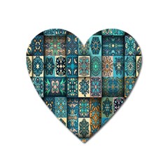Texture, Pattern, Abstract, Colorful, Digital Art Heart Magnet