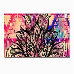 Aztec Flower Galaxy Postcards 5  X 7  (pkg Of 10)