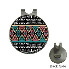 Aztec Wallpaper Hat Clips With Golf Markers