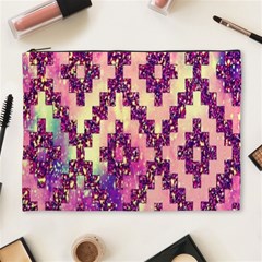 Cute Glitter Aztec Design Cosmetic Bag (xl)