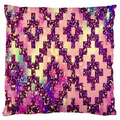 Cute Glitter Aztec Design Standard Premium Plush Fleece Cushion Case (two Sides)