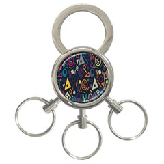 Inspired By The Colours And Shapes 3-ring Key Chain