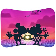 Mickey And Minnie, Mouse, Disney, Cartoon, Love Velour Seat Head Rest Cushion