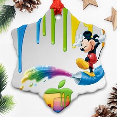 Mickey Mouse, Apple Iphone, Disney, Logo Ornament (snowflake)