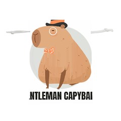 Capybara T- Shirt Gentlemen Capybara - A Cute Funny Capybara Illustration T- Shirt Yoga Reflexion Pose T- Shirtyoga Reflexion Pose T- Shirt Lightweight Drawstring Pouch (l)