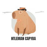 Capybara T- Shirt Gentlemen Capybara - A Cute Funny Capybara Illustration T- Shirt Yoga Reflexion Pose T- Shirtyoga Reflexion Pose T- Shirt Lightweight Drawstring Pouch (L) Back