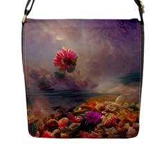 Floral Blossoms  Flap Closure Messenger Bag (l) by Internationalstore
